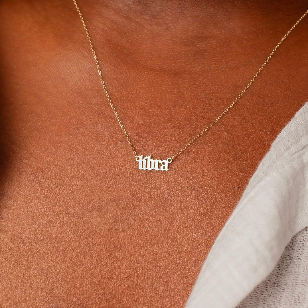 Personalized Zodiac Sign Necklace Gold 14 karats• Customized Your Zodiac Jewelry • Best Friend Gift • Gift for Her • store @14 Karats Solid Gold.