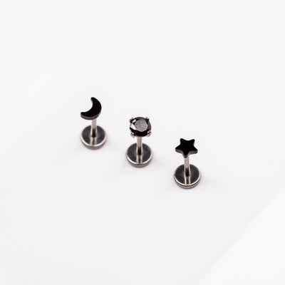 The Enchanted Flat Back Earrings Set - Limited Edition Titanium