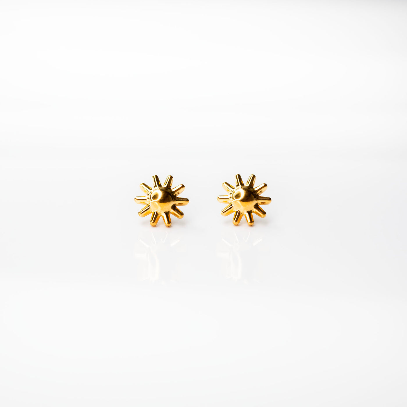 Sunburst Flat Back Sleeper Earrings