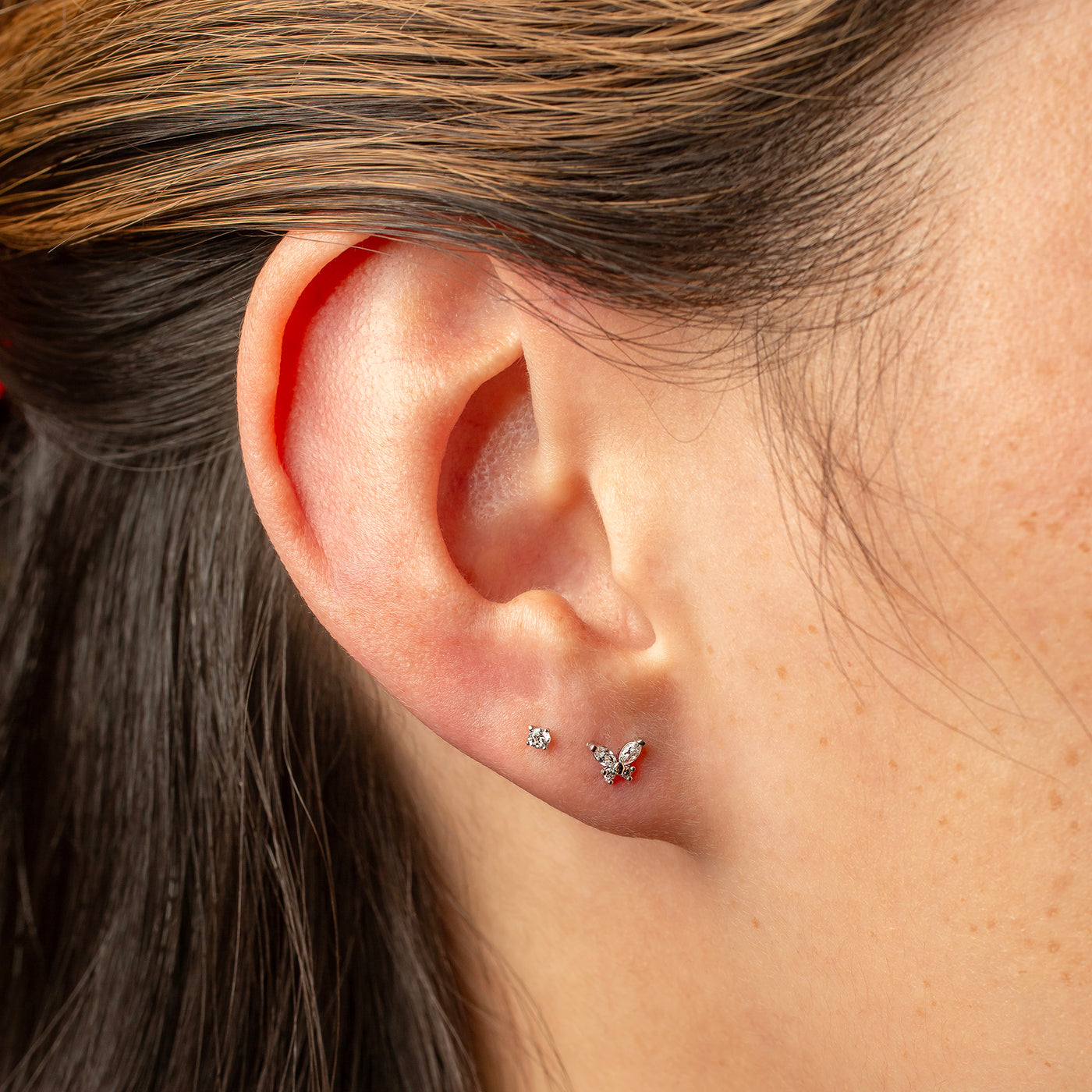 The Chrysalis Flat Back Sleeper Earrings Studs Set