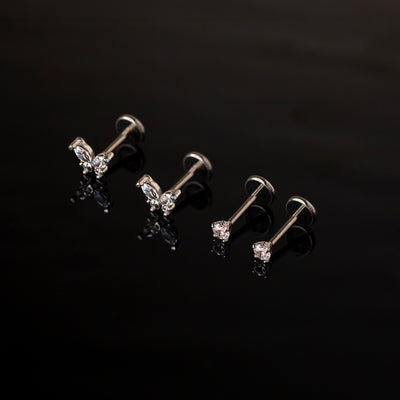 The Chrysalis Flat Back Sleeper Earrings Studs Set