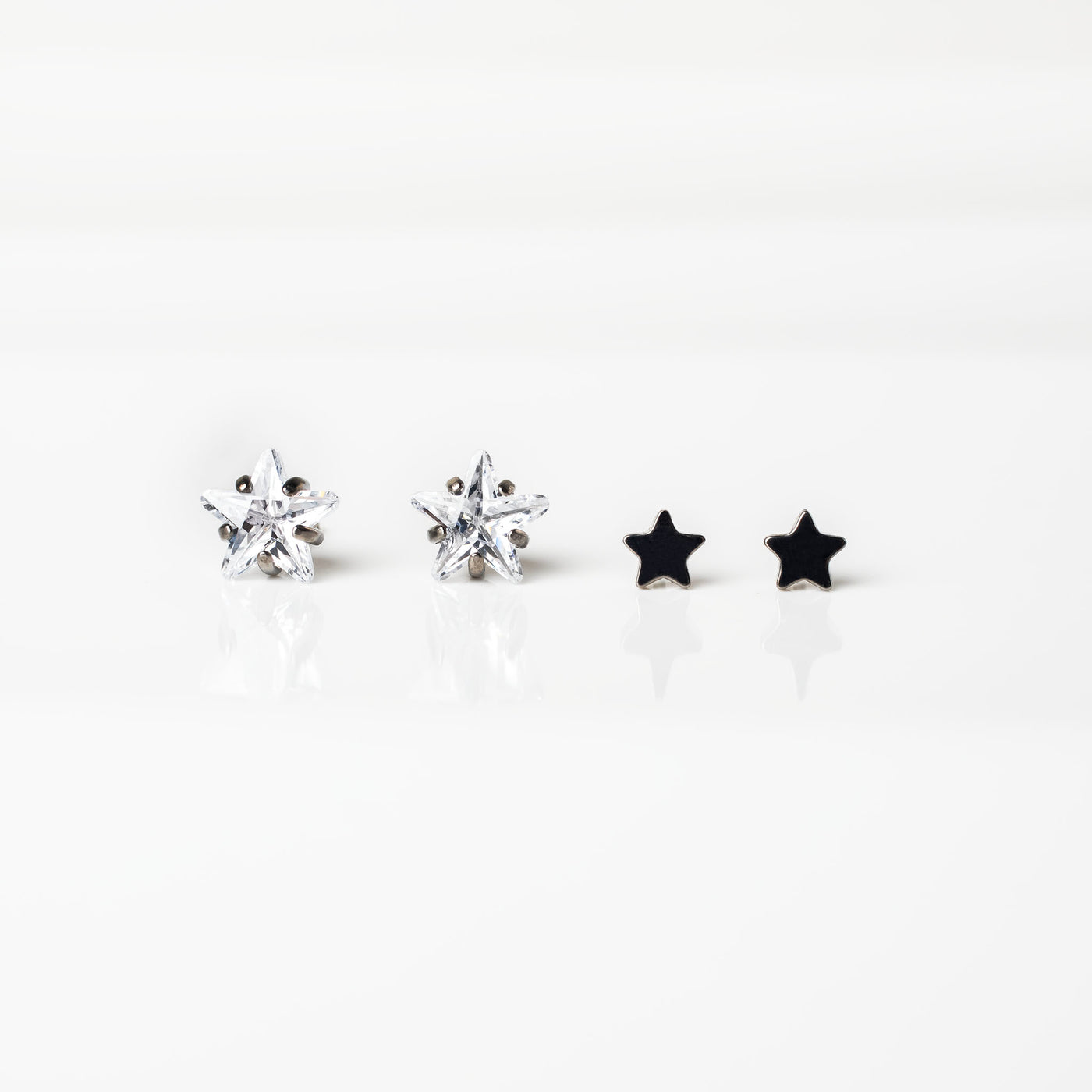 The Shooting Star Titanium Flat Back Sleeper Earrings Set