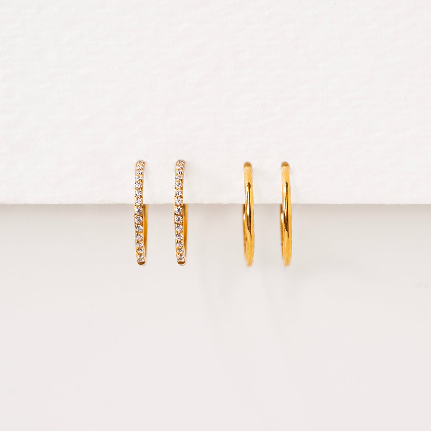 The Streamlined Clicker Hoop Earring Set