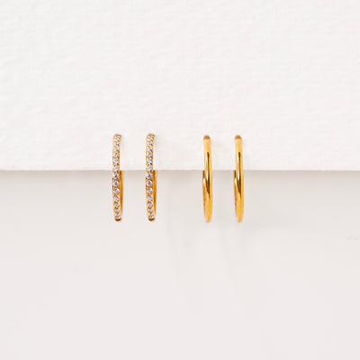 The Streamlined Clicker Hoop Earring Set