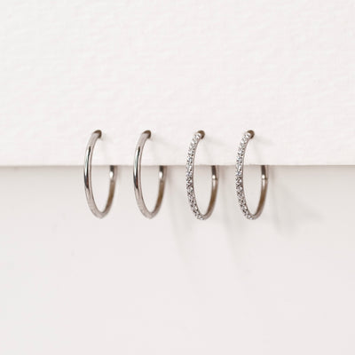 The Streamlined Clicker Hoop Earring Set