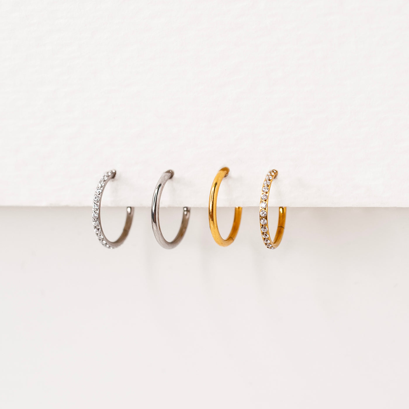 The Streamlined Clicker Hoop Earring Set