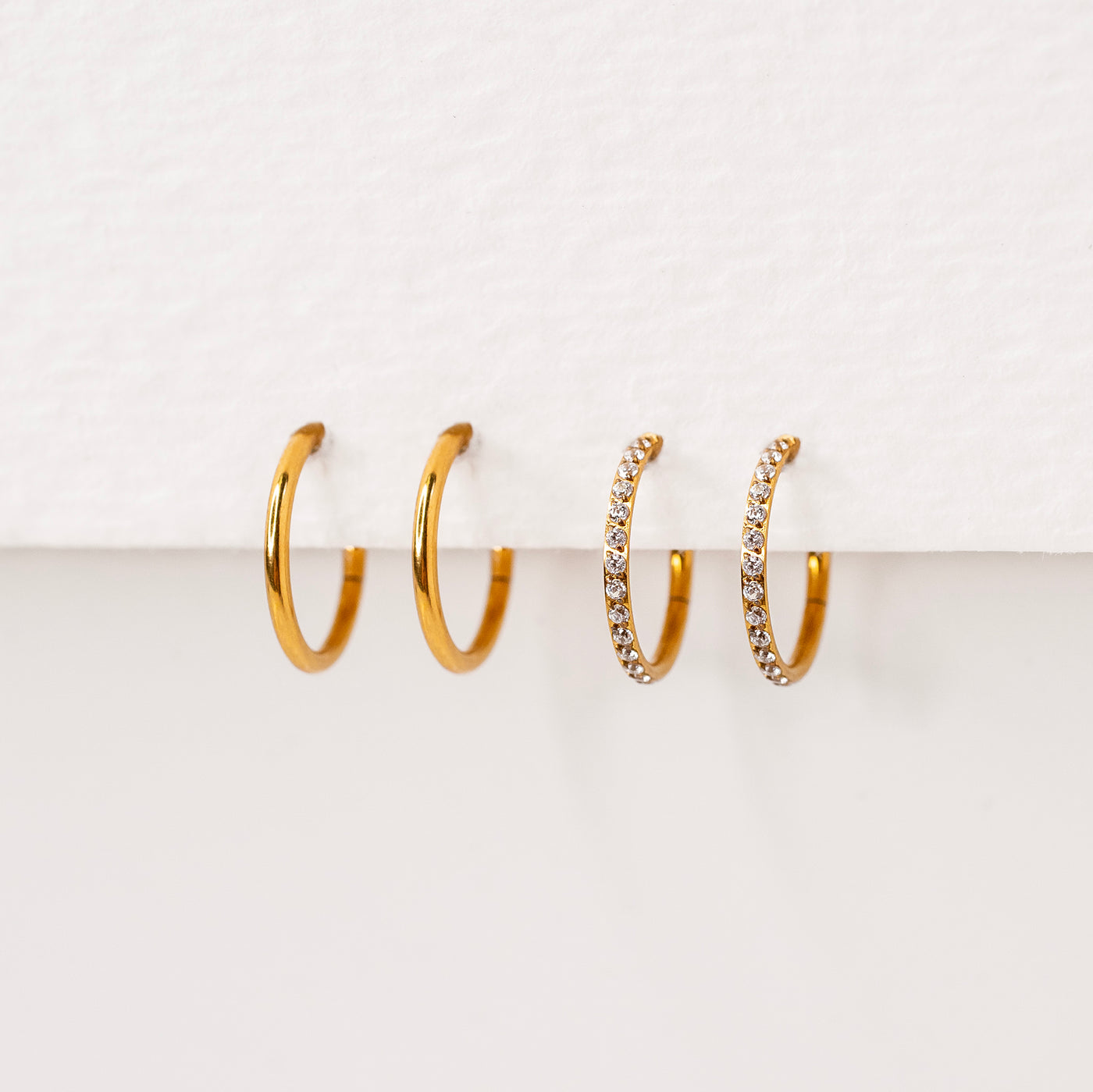 The Streamlined Clicker Hoop Earring Set