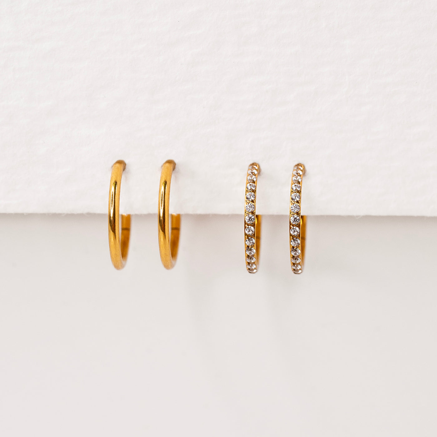 The Streamlined Clicker Hoop Earring Set