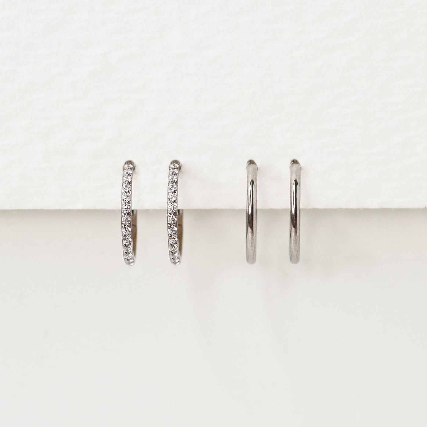 The Streamlined Clicker Hoop Earring Set