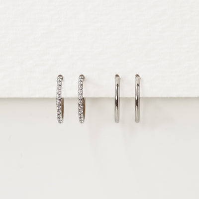 The Streamlined Clicker Hoop Earring Set