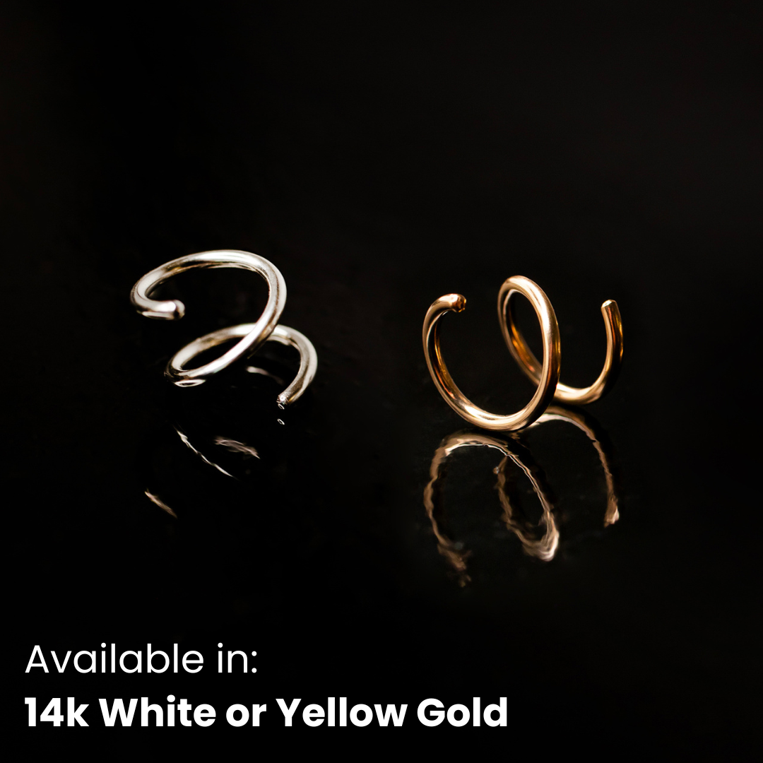 Gold Twist Huggie Earrings main image 0