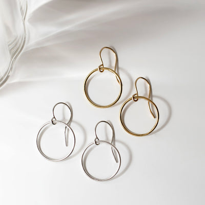 Crescent Circle Earrings
