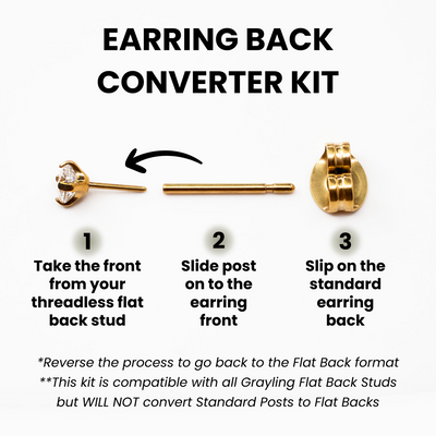 Earring Converter Kit - Flat Back to Standard Back - FREE SHIPPING