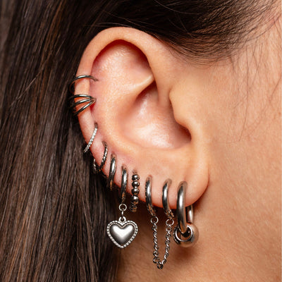 Rowan Removable Sphere Sleeper Huggie Earrings - Pair