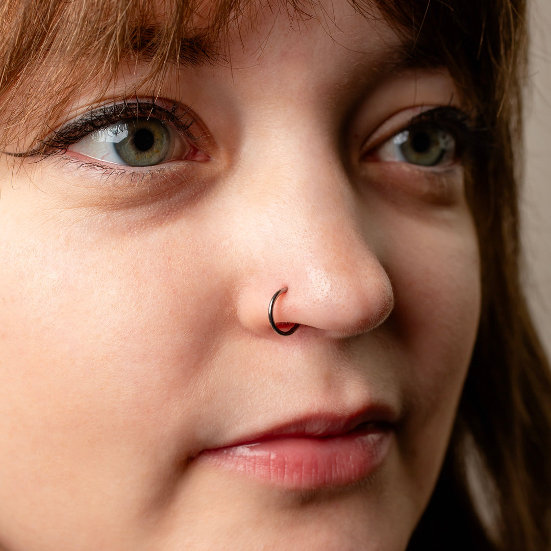 Zttd Fashion 16g Opal Septum Rings Hoop Nose Ring Lip Rings Stainless Steel Hinged Segment Ring Seamless Ring Cartilage Earrings Hoop Tragus Septum P