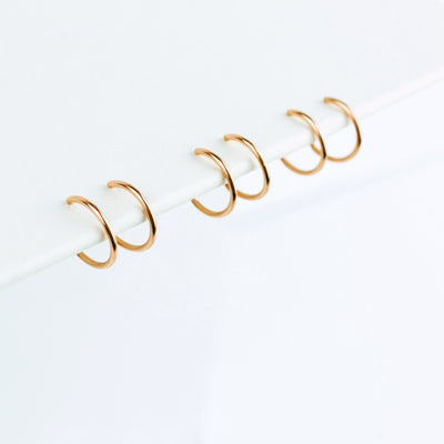 Weightless Huggie Earrings - 14k Rose Gold Fill