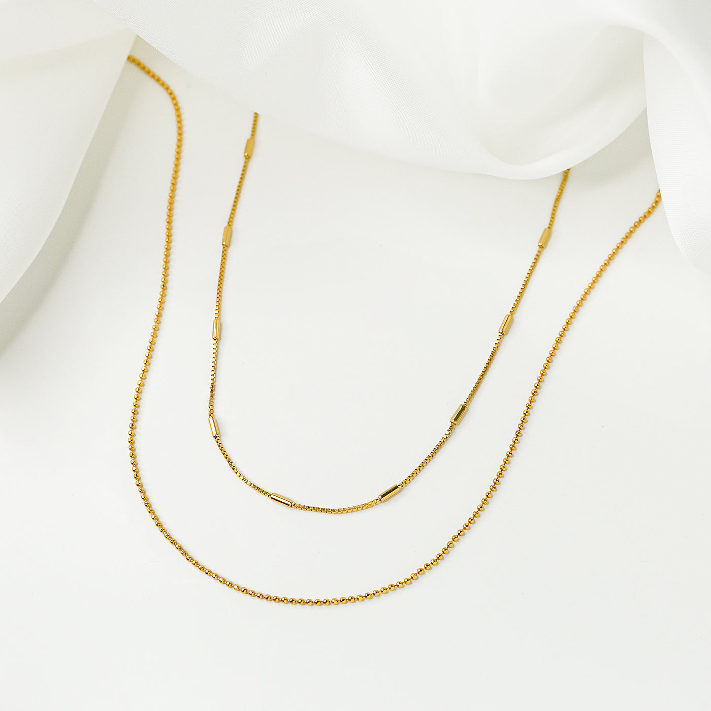 Alba + Corsica Chain Necklace Layering Set