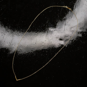 Spider Web Black Ribbon Necklace - Gold