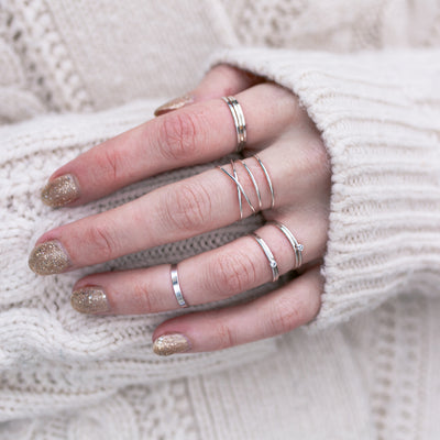 Woven 4-Band Ring - Sterling Silver - Select Sizes Only