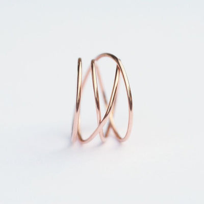 Woven 4-Band Ring - 14k Rose Gold Fill
