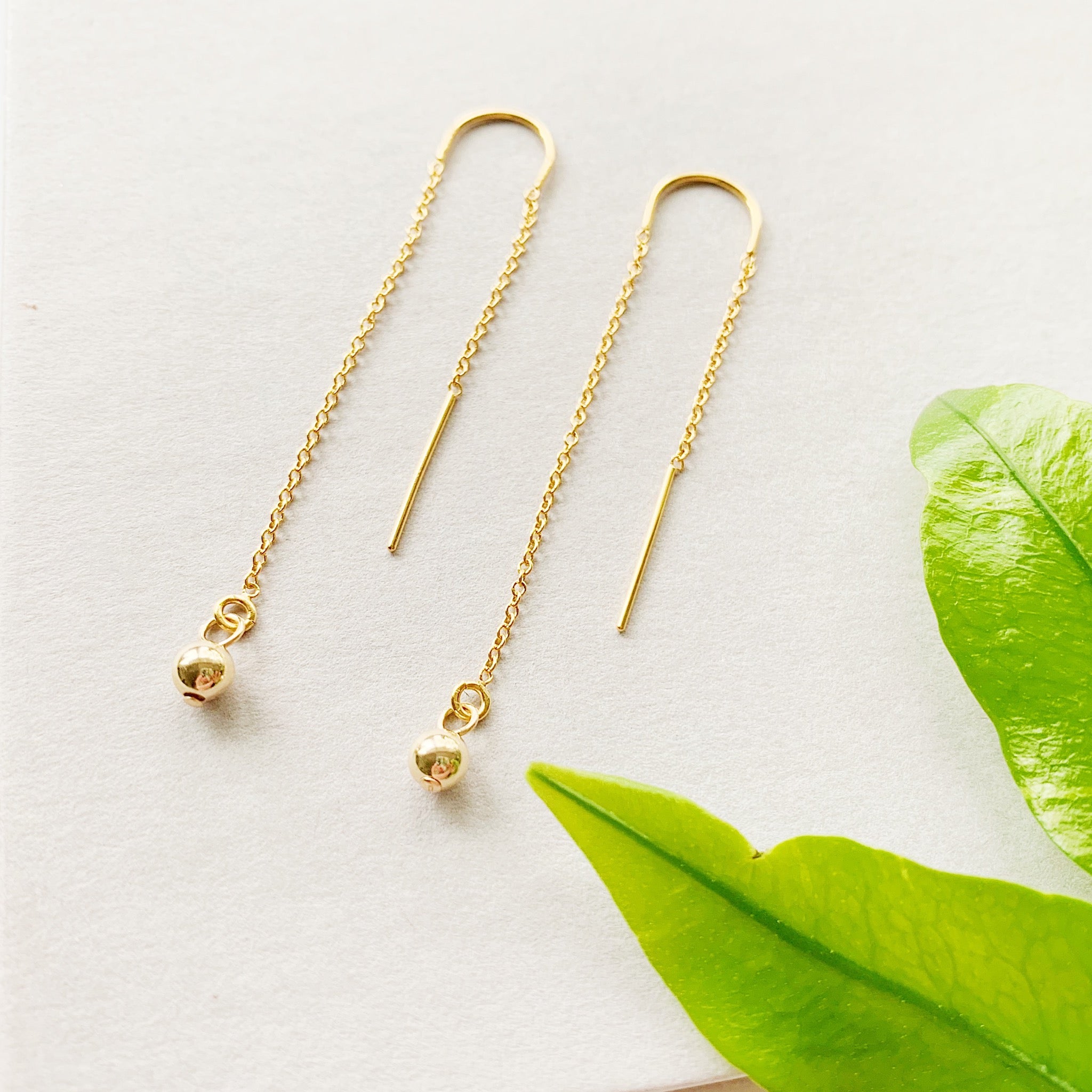 14K YELLOW GOLD CHAIN KNOT DROP EARRINGS | Patty Q's Jewelry Inc