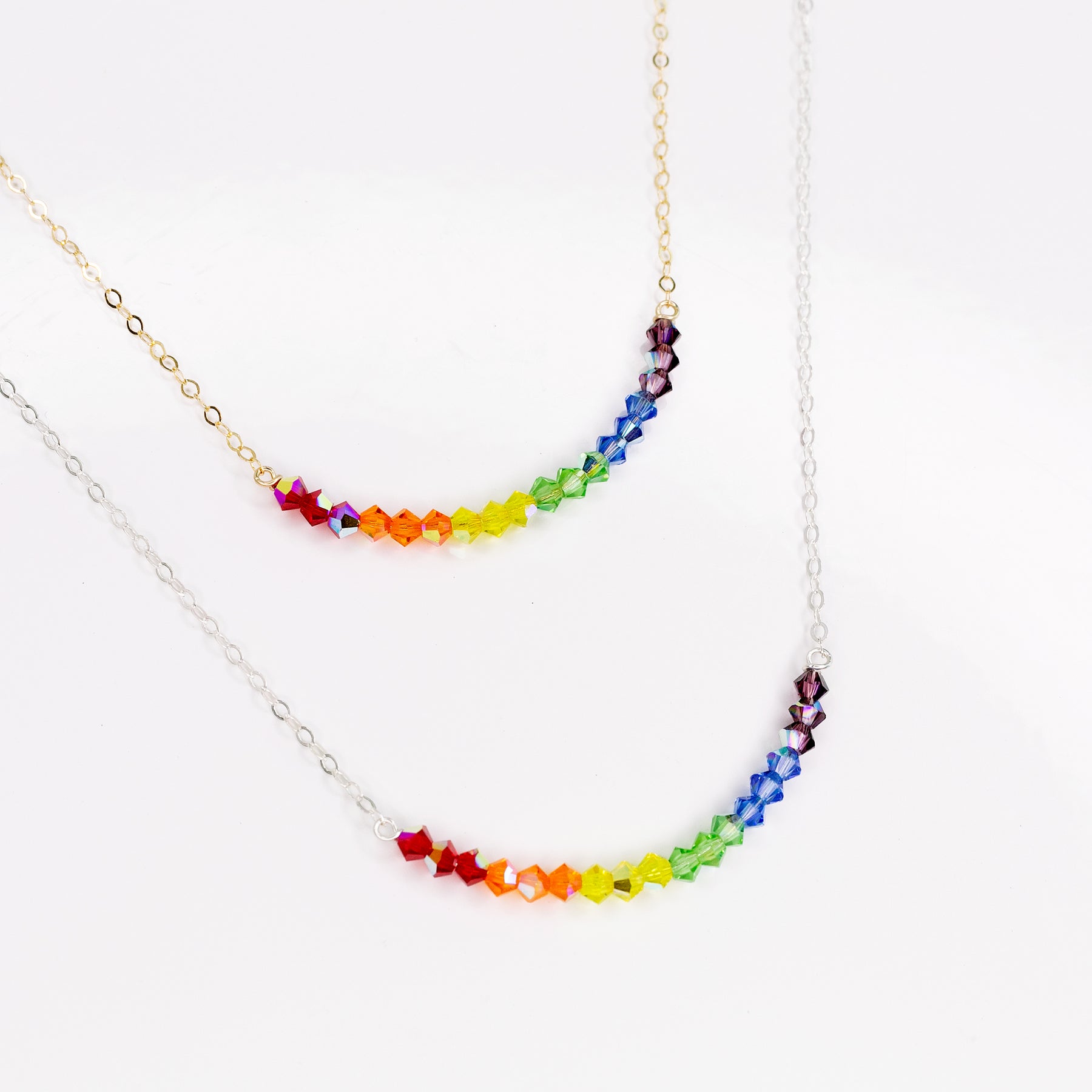 malticolour Alloy Rainbow charm necklace chain at Rs 70/piece in Greater  Noida