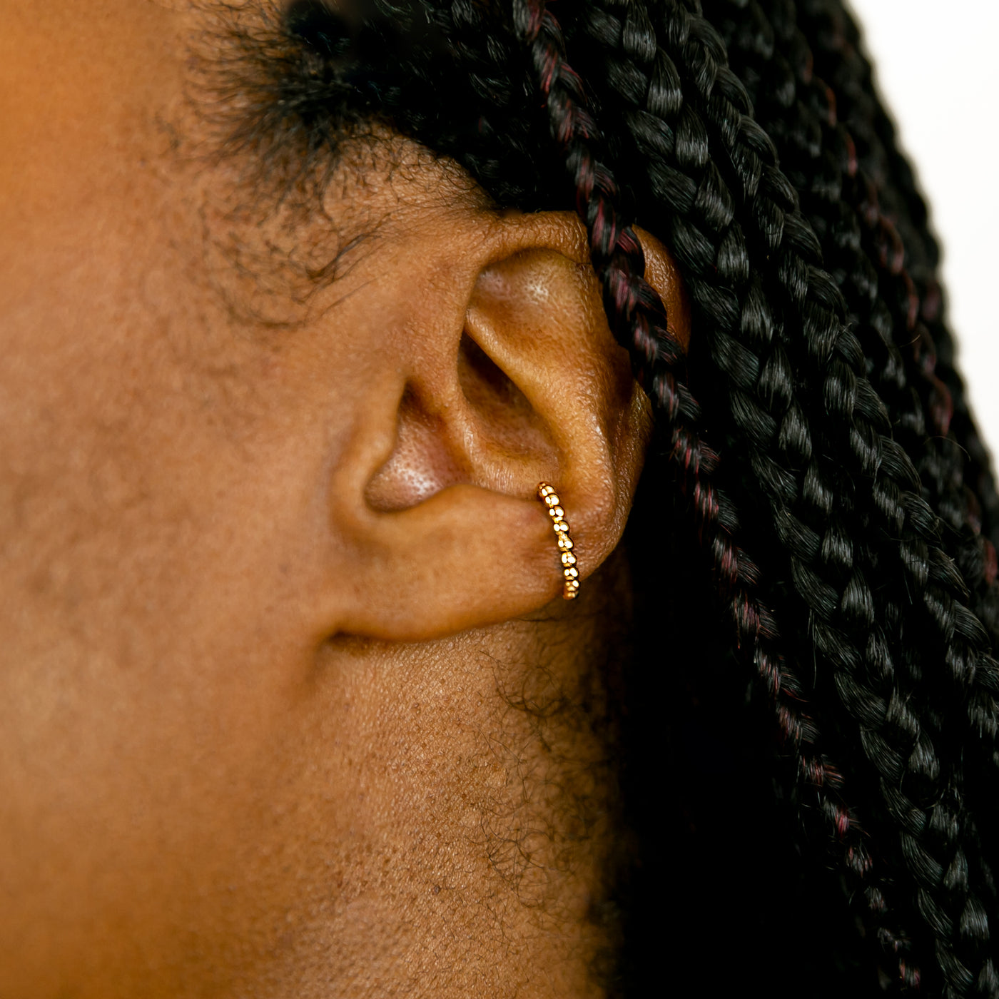 Shimmer Dot Ear Cuff + Huggie Earrings Set